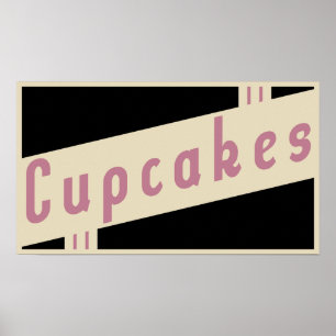 Affiches rétros petits gâteaux