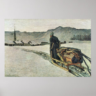 Affiches Return from the forest by Giovanni Segantini