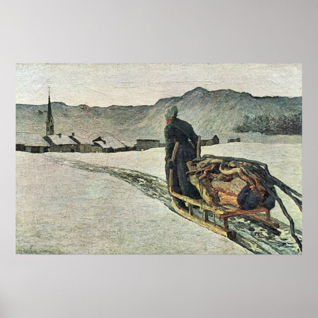 Affiches Return from the forest by Giovanni Segantini (Devant)