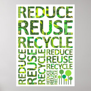 Affiches Réutiliser l'affiche du Devenez écolo de recyclage