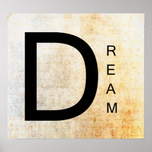 Affiches Rêve inspiré d'art de mot