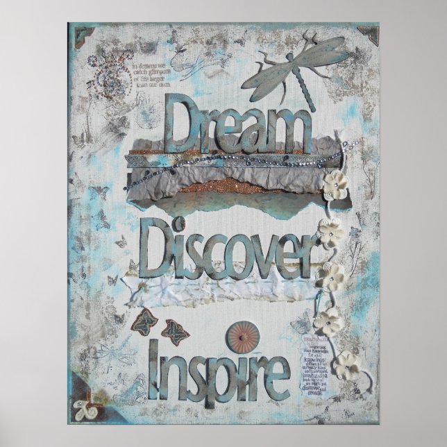 Affiches Rêve multimédia mixte Découvrez l'art inspiré Impr (Devant)