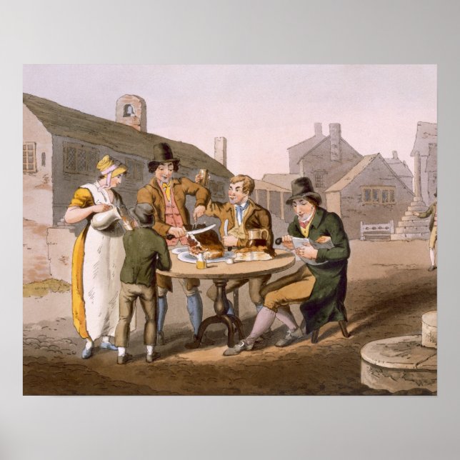 Affiches Réveillon d'été, de l'engrave "Costume du Yorkshir (Devant)