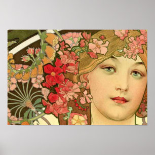 Affiches Rêverie par Alphonse Mucha