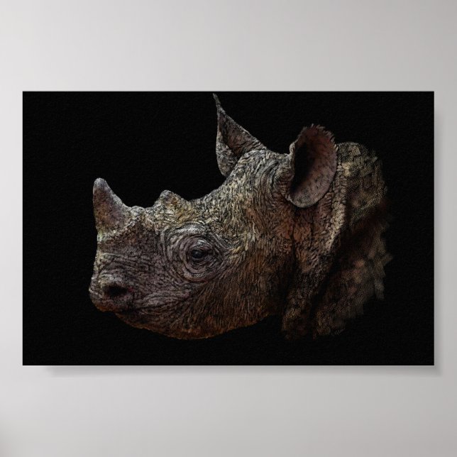 Affiches Rhino noir (Devant)