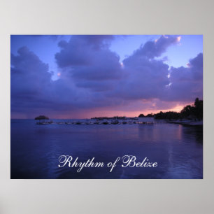 Affiches Rhythm of Belize Sunset on the Dock Print