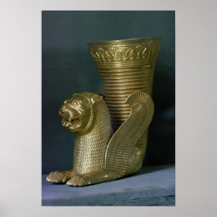 Affiches Rhyton en forme de monstre-lion assis