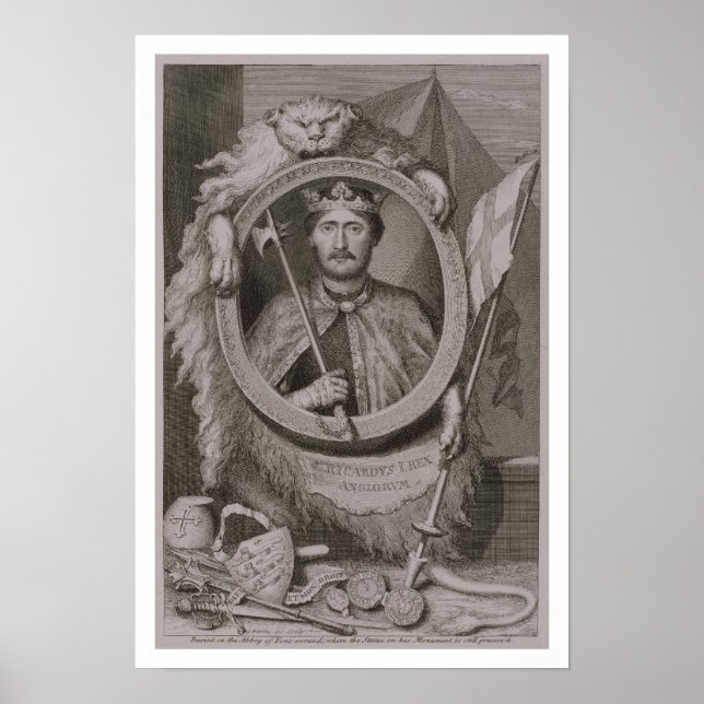 Affiches Richard I'Coeur de Lion (1157-99) Roi d'Angleterre (Devant)