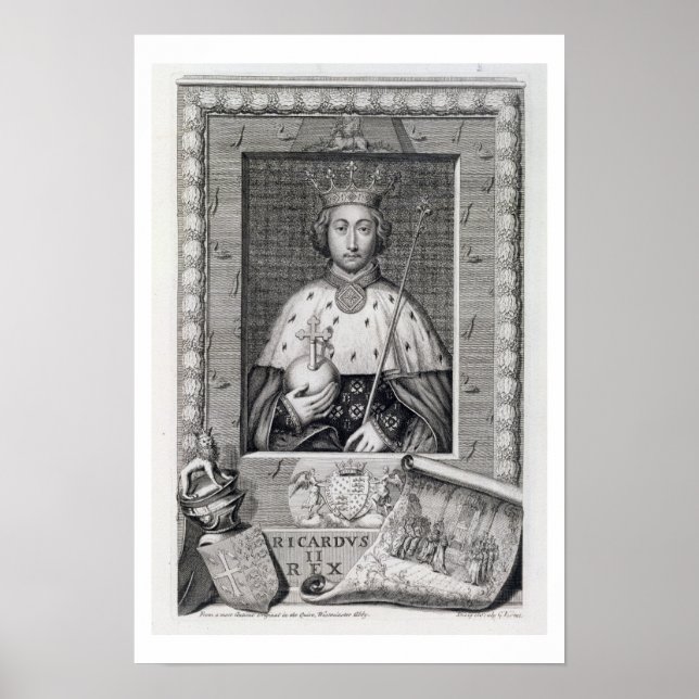 Affiches Richard II (1367-1400) Roi d'Angleterre 1377-99, a (Devant)