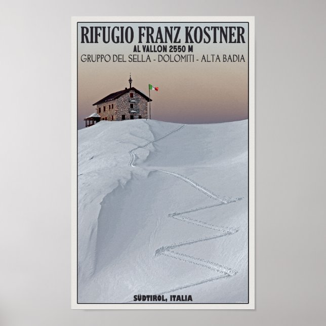 Affiches Rifugio Franz Kostner - Südtirol, Italy (Devant)