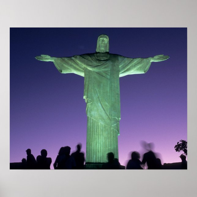 Affiches Rio de Janeiro, Brésil. la statue du Christ sur (Devant)