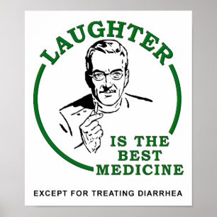Affiches Rire l'affiche drôle de médecine de diarrhée