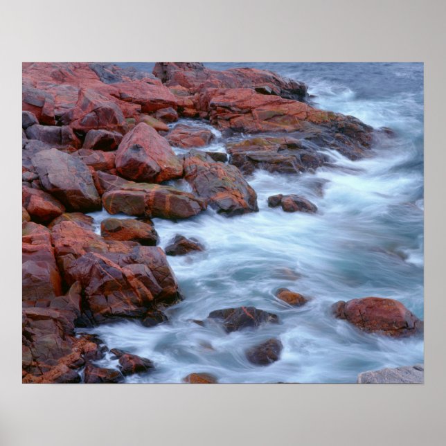 Affiches Rivage rocheux avec de l'eau, Canada (Devant)