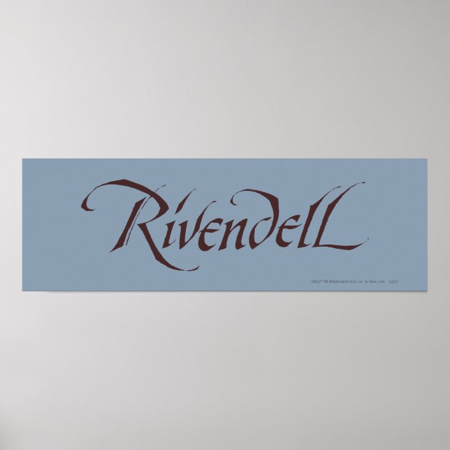 Affiches Rivendell Name Solid (Devant)