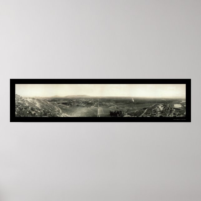 Affiches Riverside CA Panorama Photo 1907 (Devant)