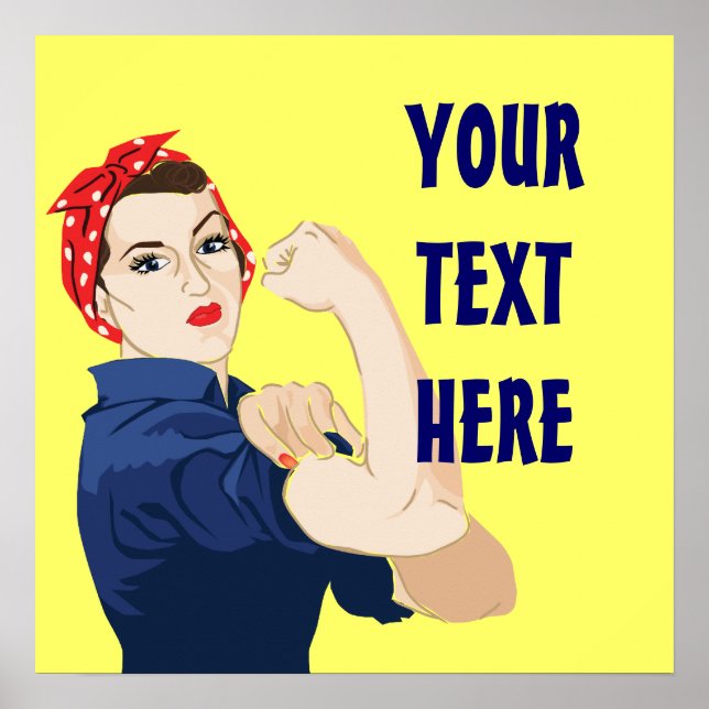 Affiches Riveter Rosie personnalisable (Devant)