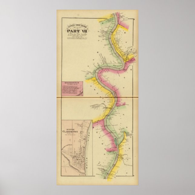 Affiches Rivière et vallée de l'Ohio supérieur 3 (Devant)
