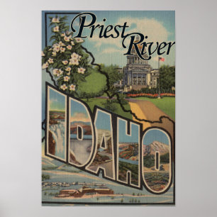 Affiches Rivière Priest, Idaho - Grandes Scènes Lettre