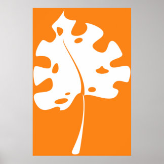 Affiches Riyah-Li dessine une feuille orange