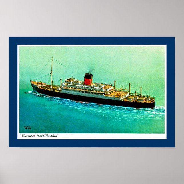Affiches RMS Parthia (Devant)