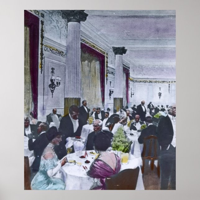 Affiches RMS Titanic Grand Dining Room Vintage (Devant)