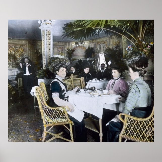 Affiches RMS Titanic Tea Time et Entertainment Vintage (Devant)