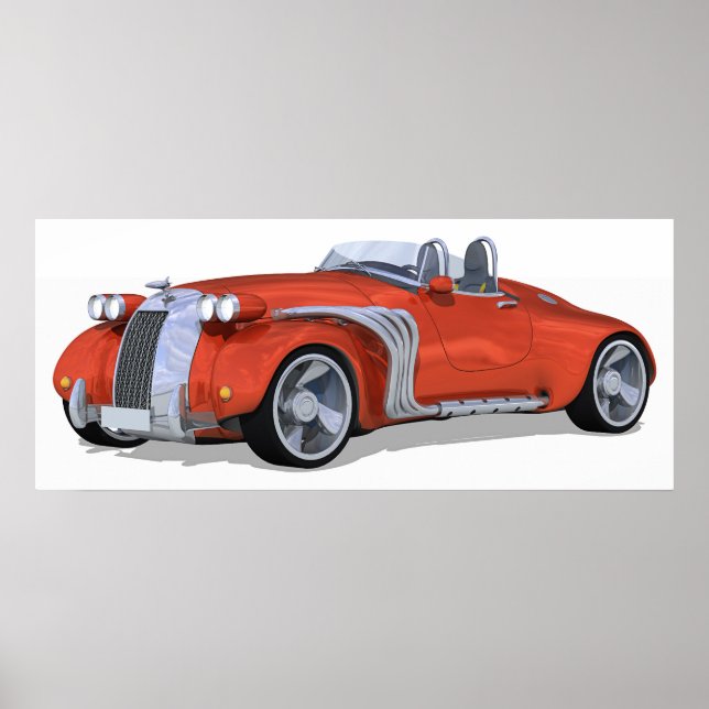 Affiches Roadster Retro (Devant)