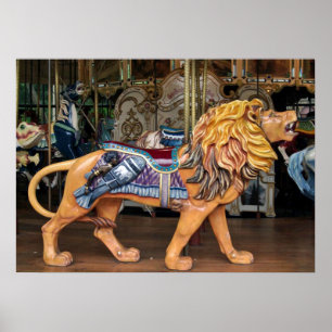 Affiches Roaring Lion Carousel Horse/Animal