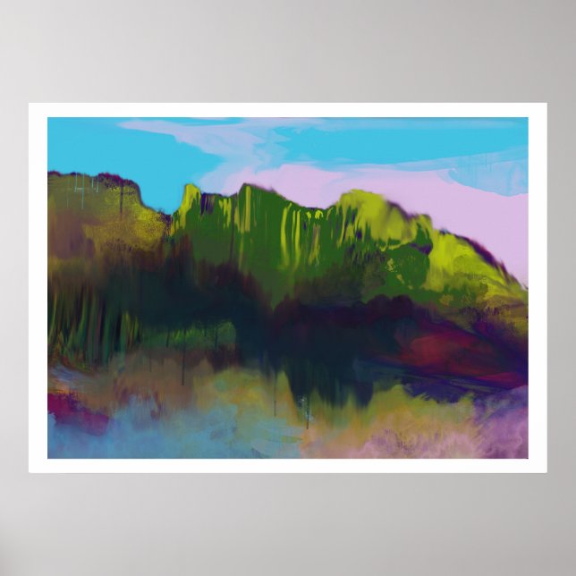 Affiches Robbin-oeuf-bleu ciel paysage art (Devant)