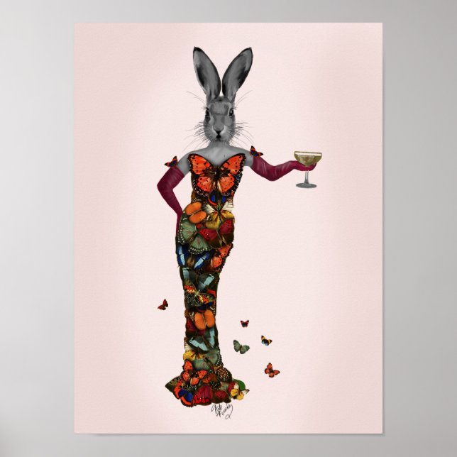 Affiches Robe à papillon lapin (Devant)