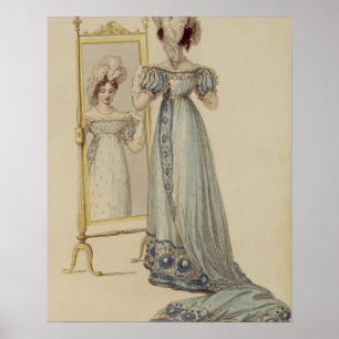 Affiches Robe de cour, plat de mode de Reposi d'Ackermann