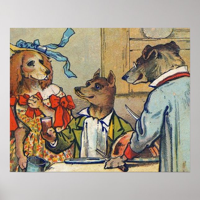 Affiches Robe de dîner victorienne pour chien (Devant)