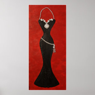 Affiches "Robe noire exquise "