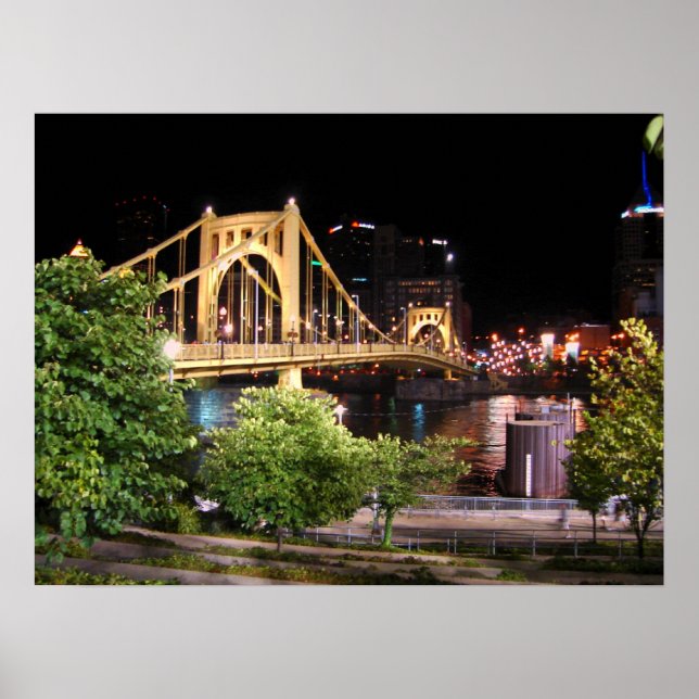 Affiches Roberto Clemente Bridge - Pittsburgh, Pennsylvanie (Devant)