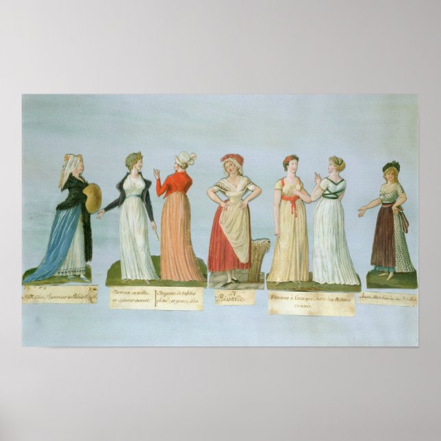 Affiches Robes et costumes à la mode (Devant)