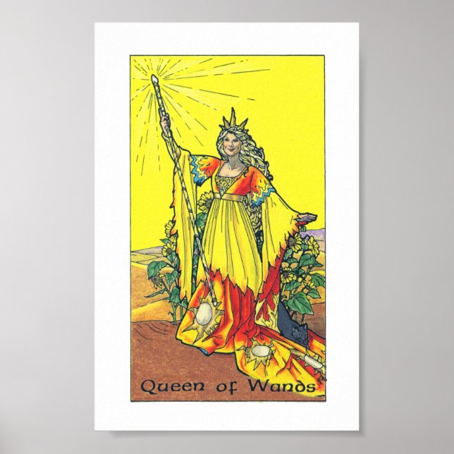 Affiches Robin Wood Tarot - Queen of Wands (Devant)