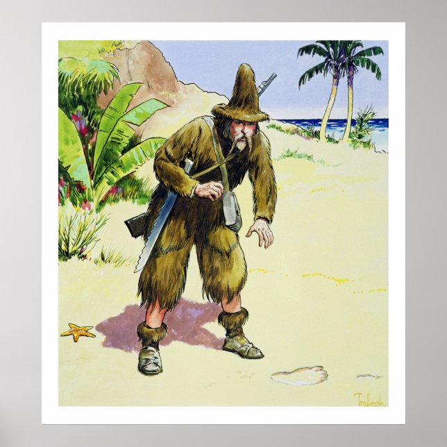 Affiches Robinson Crusoe, de "Peeps into the Past", en publ (Devant)