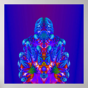Affiches Robot bleu Abstrait