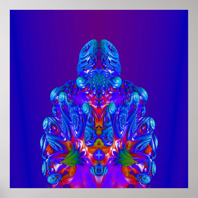 Affiches Robot bleu Abstrait (Devant)