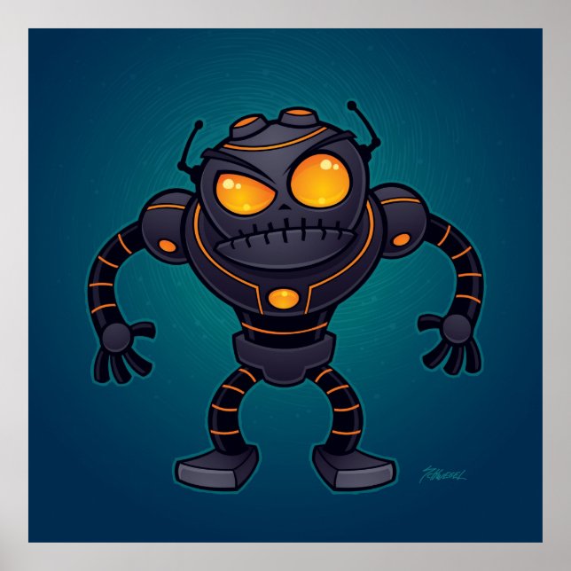 Affiches Robot en colère (Devant)
