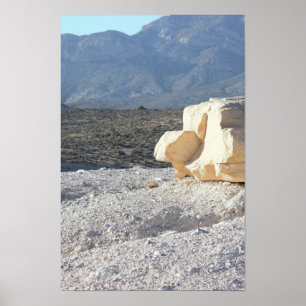 Affiches Rocher avec Montagnes