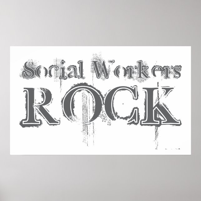 Affiches Rock des travailleurs sociaux (Devant)