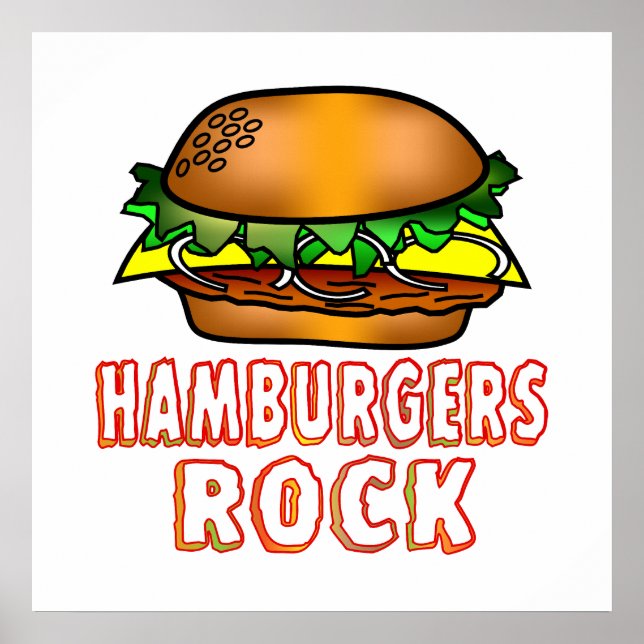 Affiches Rock hamburgers (Devant)