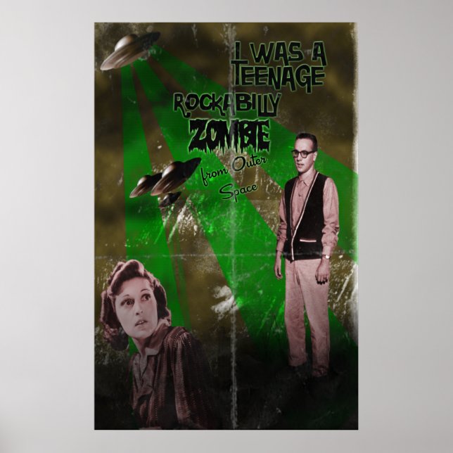 Affiches Rockabilly Zombie (Devant)