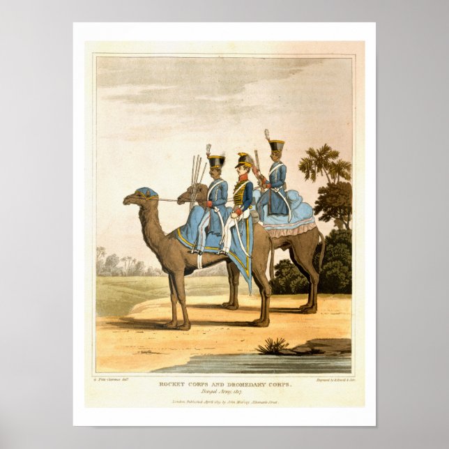 Affiches Rocket Corps and Dromedary Corps, Bengal Army 1817 (Devant)