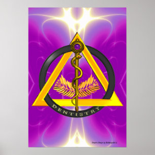 AFFICHES ROD OF ASCLEPIUS DENTIST DENTISTRY SYMBOL