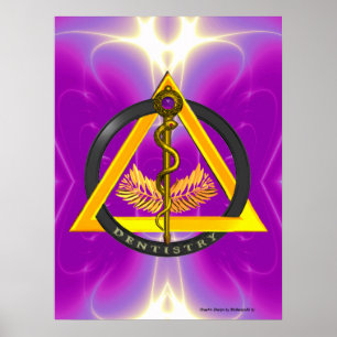 AFFICHES ROD OF ASCLEPIUS DENTIST DENTISTRY SYMBOL