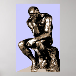 Affiches Rodin "The Thinker" - Toile