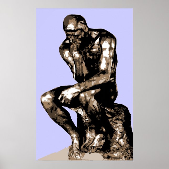 Affiches Rodin "The Thinker" - Toile (Devant)