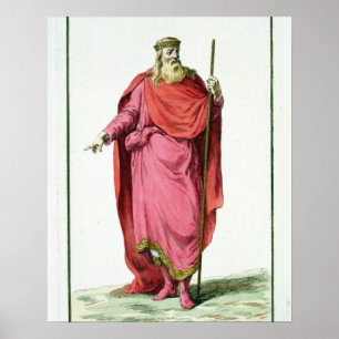 Affiches Roi de Clovis I (481-511) des contreseings de